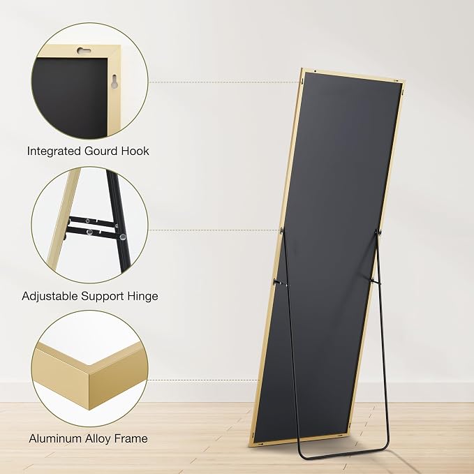 DUMOS Full Length Mirror 64"x21" Full Body Floor Mirror - Image 5