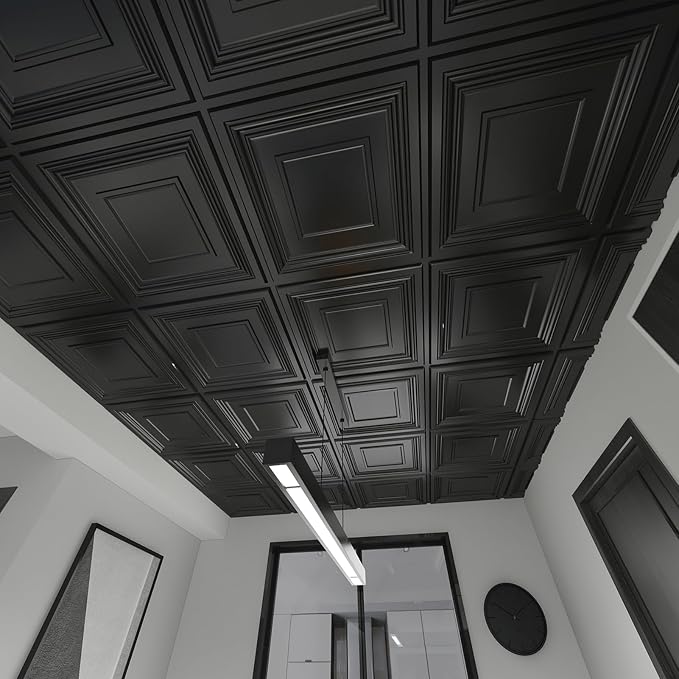 Art3d Drop Ceiling Tiles 24x24 Inch – Glue Up PVC Ceiling Tiles 2x2 Ft. - Image 7