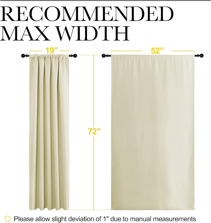 NICETOWN Living Room Curtains, Home Decorations Thermal Insulated Solid Rod - Image 7
