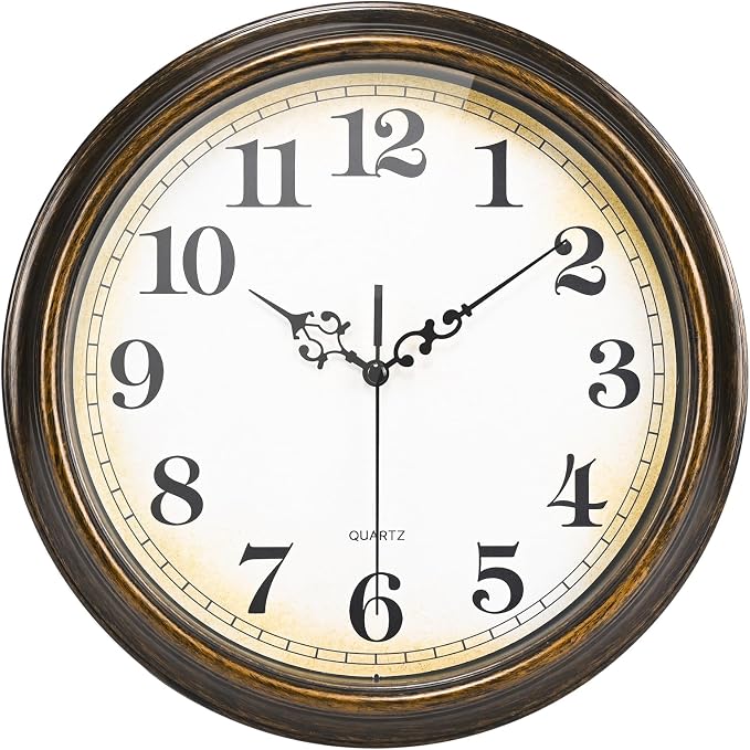 Yoiolclc Wall Clock Battery Operated Silent Non-Ticking Vintage Wall Clocks by YoiolclcWallClock