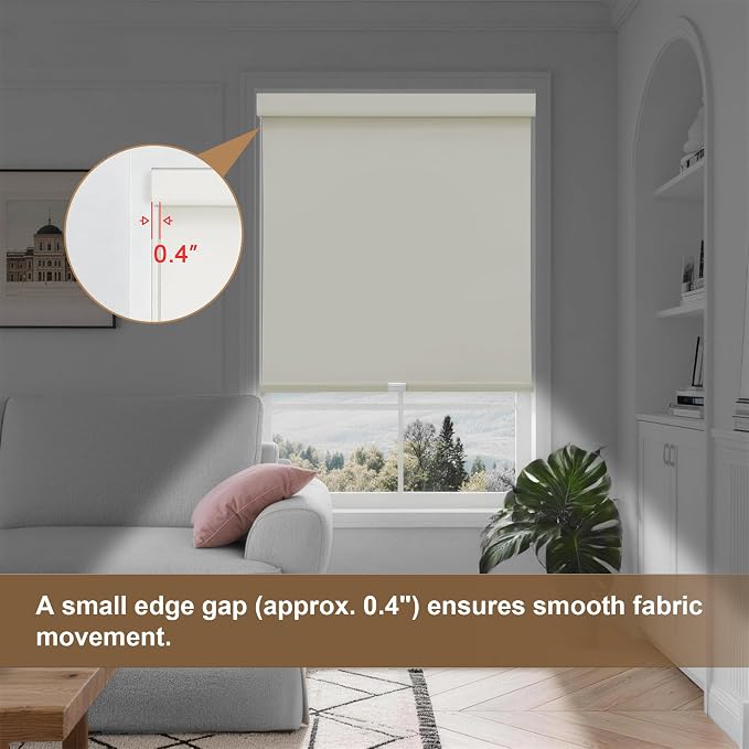 SUNOFF No Drill Tools Cordless Blackout Roller Shades Blinds - Image 7