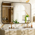 Easly 26 x 38 Inch Bathroom Mirror, Rounded Rectangular Vanity Mirror by EASLY