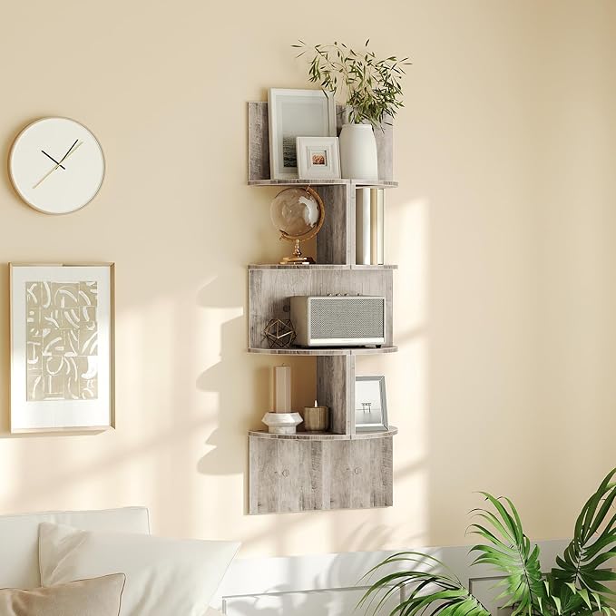 HOOBRO Corner Shelf Wall-Mounted, 4-Tier Corner Bookshelves - Image 5