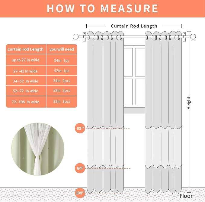 XiDi Green Curtains for Bedroom, Girls Room Blackout Curtains, Kids Room - Image 9