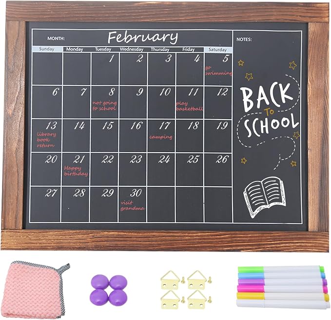 KOOLDE Chalkboard Calendar Magnetic Board Monthly Planning Board by KOOLDE