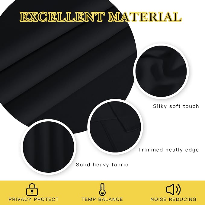 NICETOWN Black Out 132 inch Curtain - Image 5