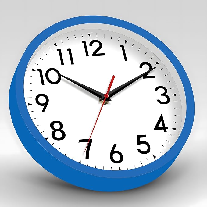 DAXSMY Wall Clock Small Analog 8 Inch Silent Non Ticking Battery Operated - Image 7