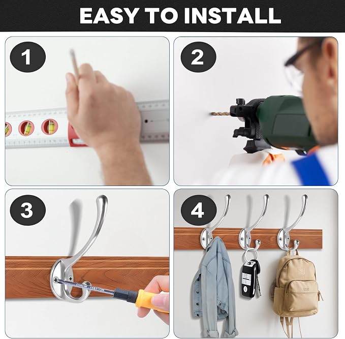 Wall Hooks for Hanging, for Living Room, Bedroom for Towel - Image 7