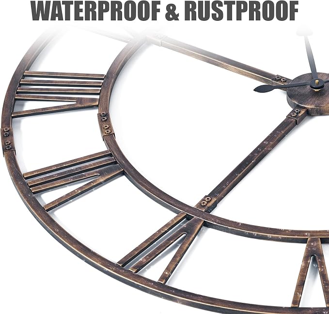 60 Inch Large Wall Clock for Living Room Decor – Easy-Assembly Silent - Image 3