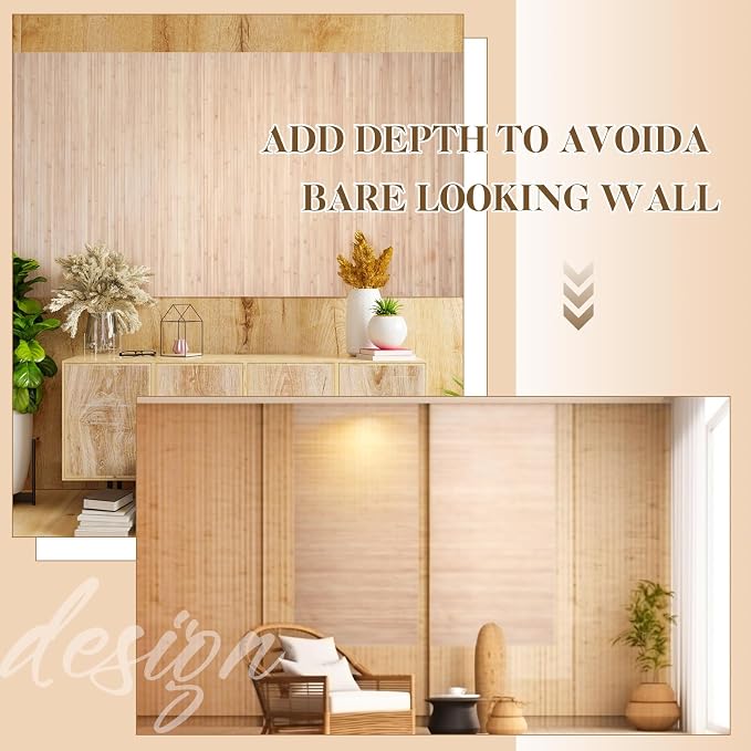 Juexica 4 Pcs Natural Bamboo Wall Panel - Image 6
