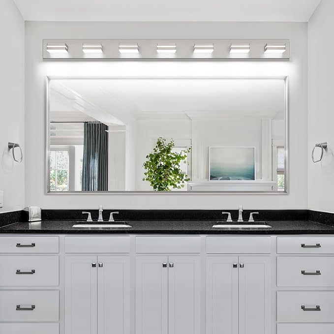 SineRise LED Modern Bathroom Vanity Light Fixtures, Brushed Nickel Modern - Image 8