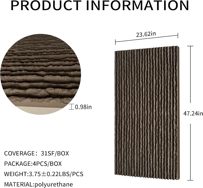 3D Faux Stone Wall Panels, Lightweight & Waterproof Accent Marble Flowing Stone - Image 2