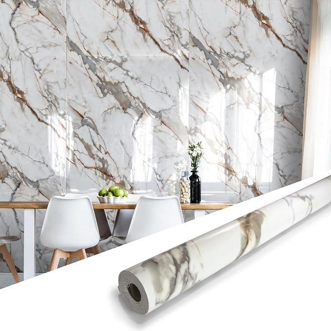 Marble Peel and Stick Waterproof Wall Paneling, Covers 38.75 Sq. Ft. by premiumqualitypeelandsticktile