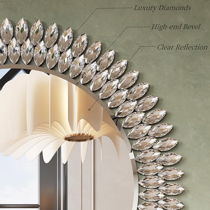 Kelly Miller Round Jeweled Mirror - Image 3