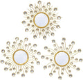 Mirror Wall Decor Wall Mirrors Decorative Sunburst Boho Mirror Gold Mirror Wall by wotieuns