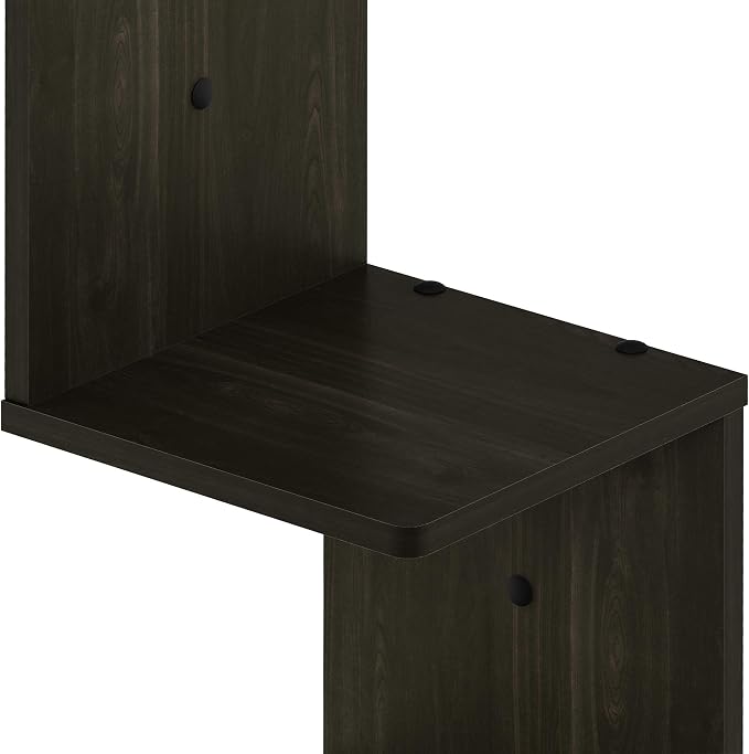 Furinno Rossi Wall Mount Floating Corner Shelf, 5-Tier Square - Image 7