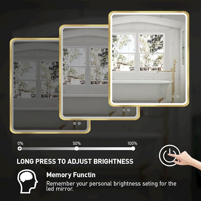 30x36 Inch LED Bathroom Mirror - Image 4