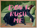Vintage Eclectic Aesthetic Wall Art Print Don't Rush Me Altered Art Portrait by SHEWANT+ART