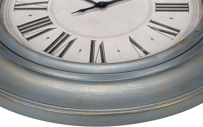 Monarch Specialties I 9028 Clocks, Large Oversized, Wall Clock, Antique Blue - Image 4