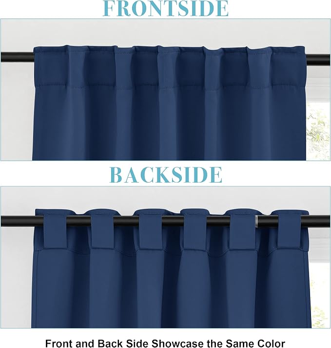RYB HOME Blackout Curtains for Living Room, Privacy Thermal Insulating Window - Image 6