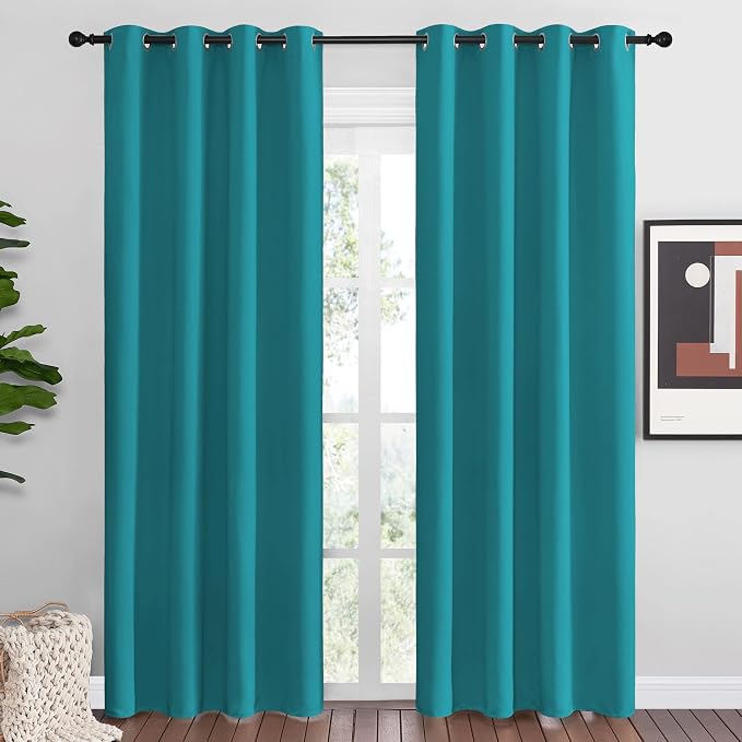 NICETOWN Room Darkening Curtains 86 inch Length 2 Panels, Thermal Insulated by NICETOWN
