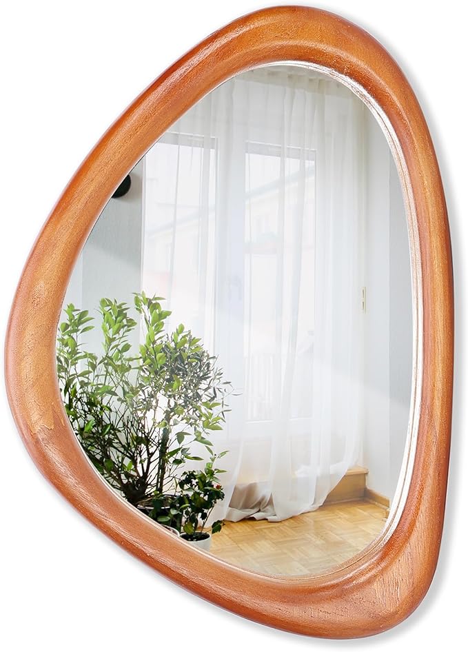 MAGFLERUM Irregular Wall Mirror, 15 * 10 inch Asymmetrical Wood Mirrors by Givetheroomuniquebeauty%EF%BC%81