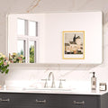 Keonjinn 42 x 20 Inch Brushed Nickel Bathroom Mirrors by Keonjinn