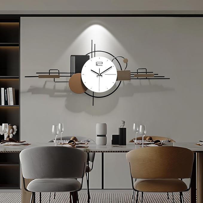 Modern Wall Clock for Living Room, Large Decorative Wall Clock, Creative Silent - Image 2