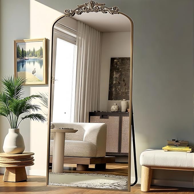 Dewfig Arched Full Length Mirror, Floor Mirror by YourSpacePerfectlyReflected