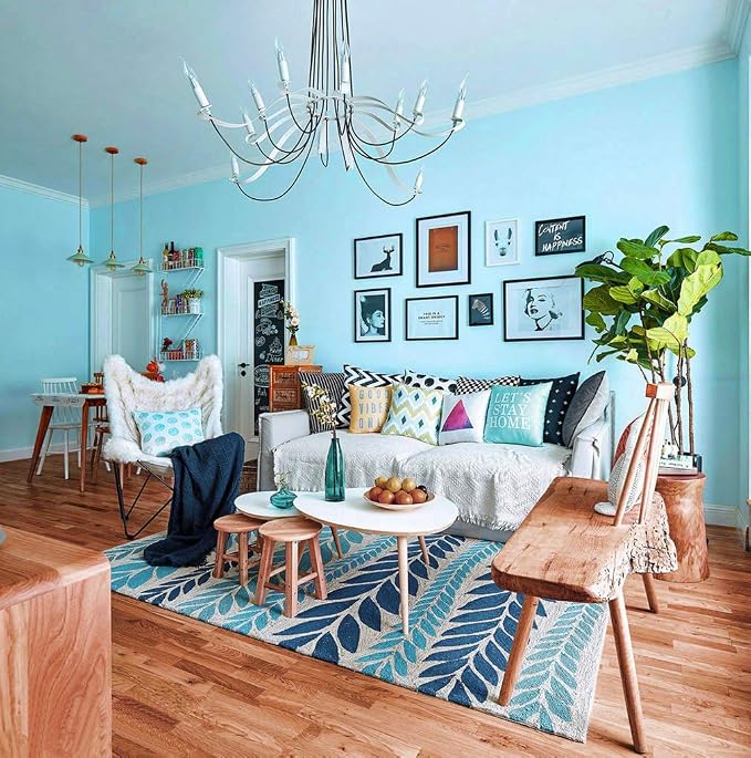 197"x17.7" Teal Peel and Stick Wallpaper Contact Paper Peel and Stick Wall - Image 6