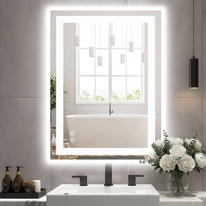 Sweetcrispy 28"x36" Smart Anti-Fog LED Bathroom Mirror by Sweetcrispy