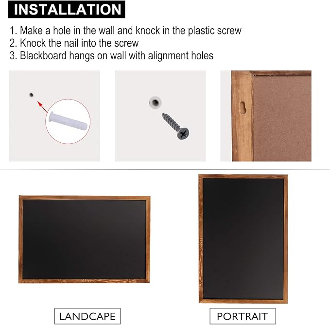 Magnetic Chalkboard Black Board 46 x 32, Extra Large Chalk Board Blackboard - Image 5