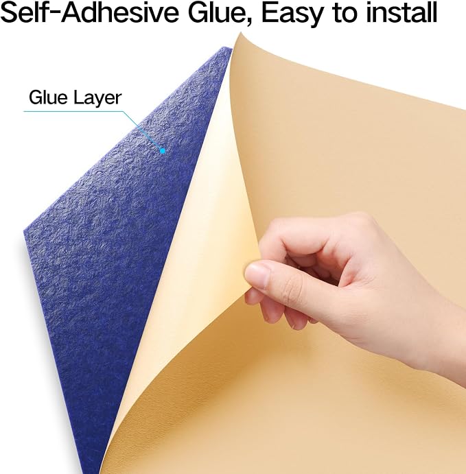 16 Pack Self-adhesive Acoustic Panels 12" X 10" X 0.4" - Image 2