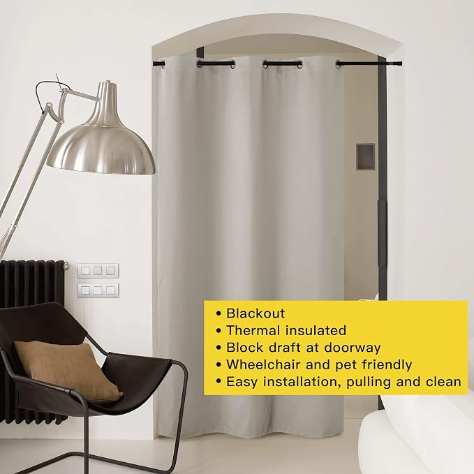 NICETOWN Natural Door Curtain for Doorway Privacy, Curtains 84 Inch Length - Image 8
