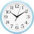 Bernhard Products Light Blue Wall Clock Silent Non Ticking by BernhardProducts