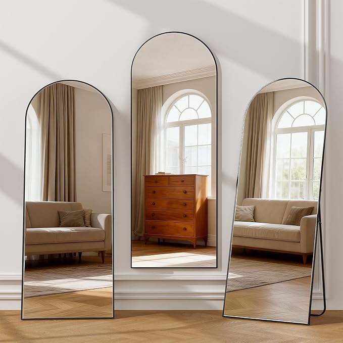 Simple Deluxe Arched Full Length Mirror, - Image 6