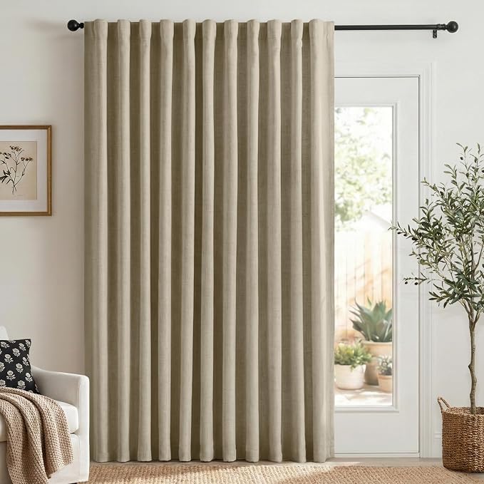 100% Blackout Shield Linen Blackout Curtains by 100BlackoutShield