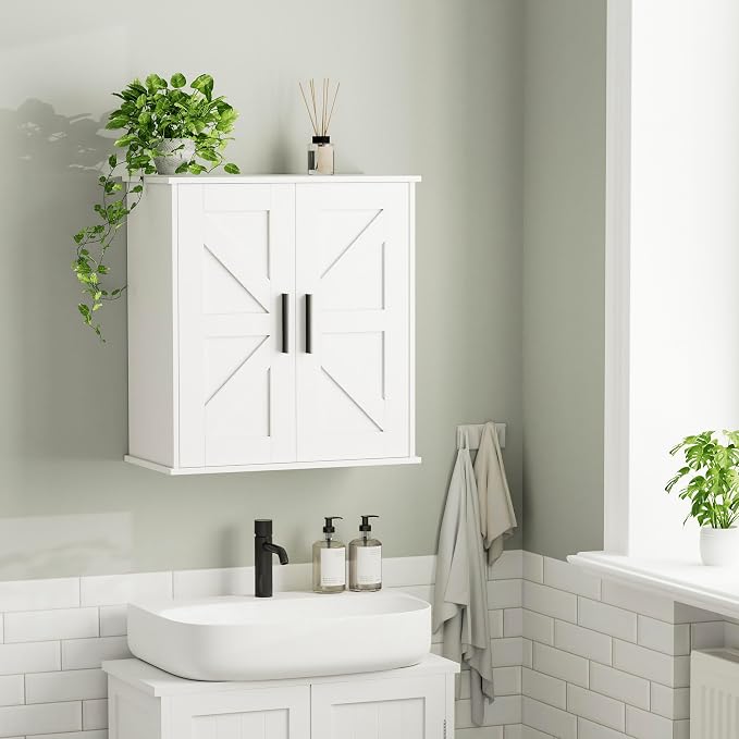Homleke Bathroom Wall Cabinet, Over Toilet Storage Cabinet - Image 7
