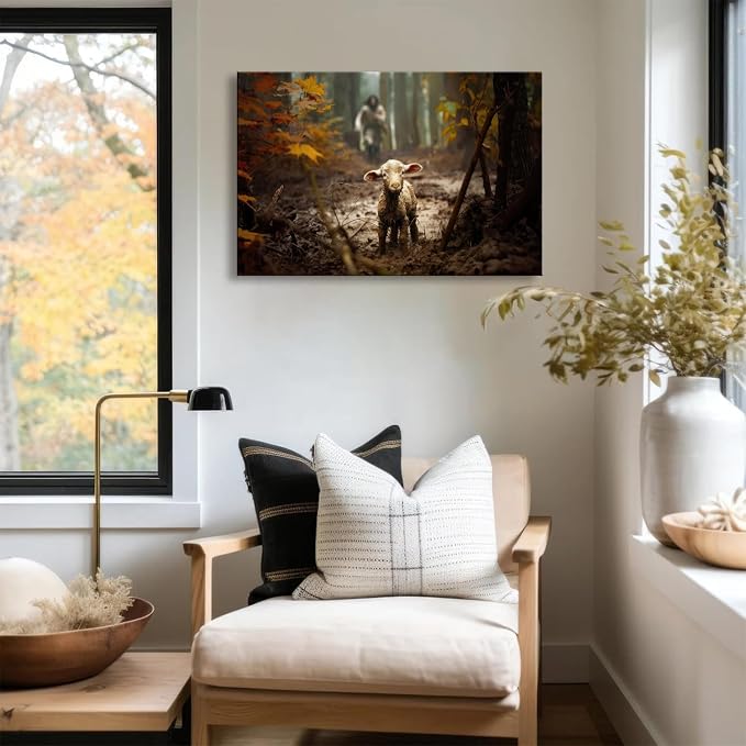 Ploceiny large artwork for wall Baptism wall art gifts for prayer room Jesus - Image 4