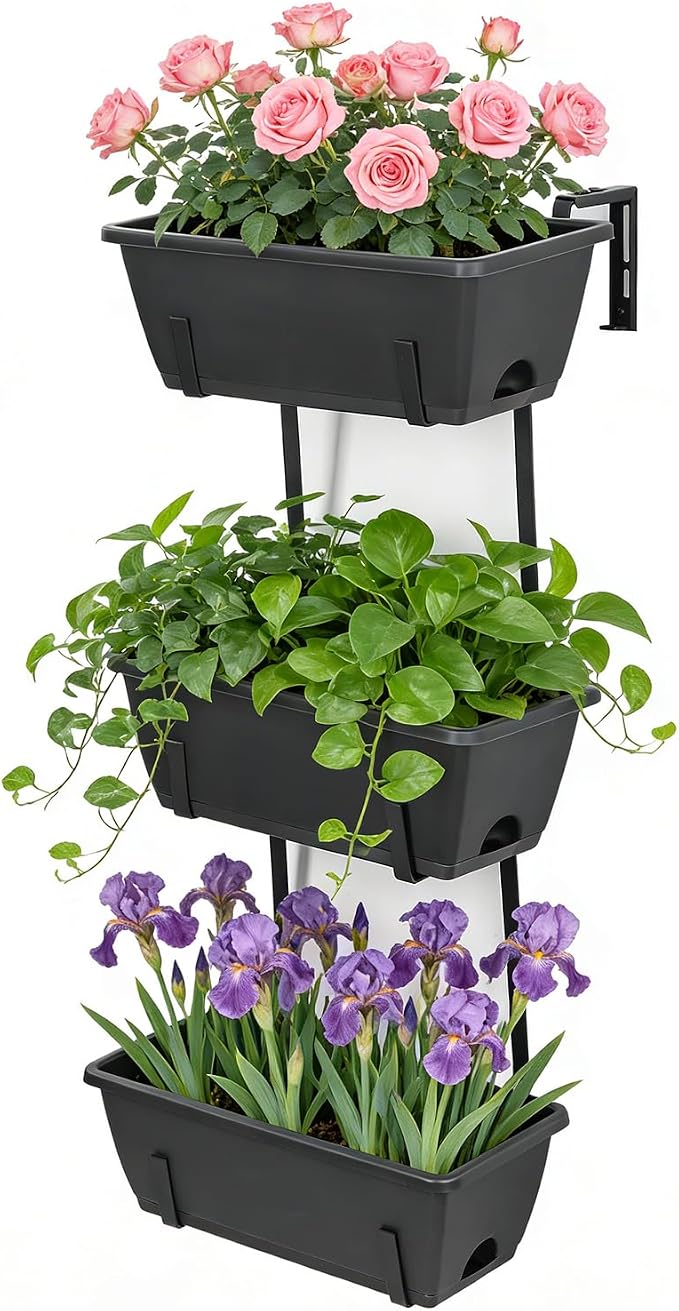 OYEAL Railing Planter Box Outdoor Deck Railing Planter Boxes Window Boxes - Image 3
