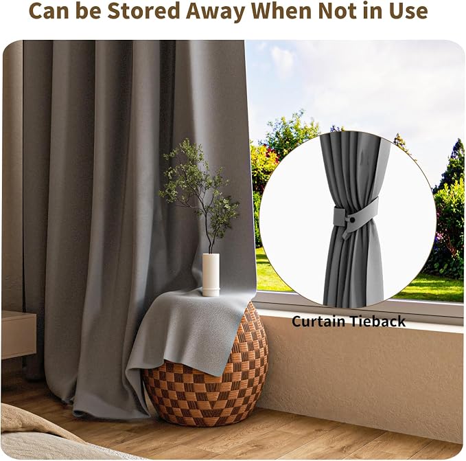 Room Divider Blackout Curtains Extra Wide Ceiling Mounted Curtains Track Sets - Image 6