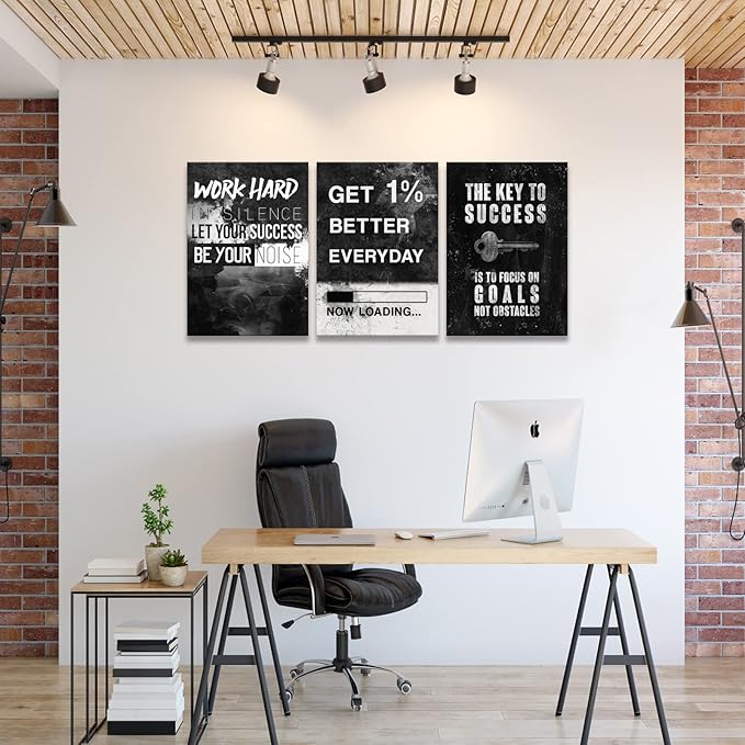 KAWAHONE Motivational Success Canvas Wall Art - Image 2