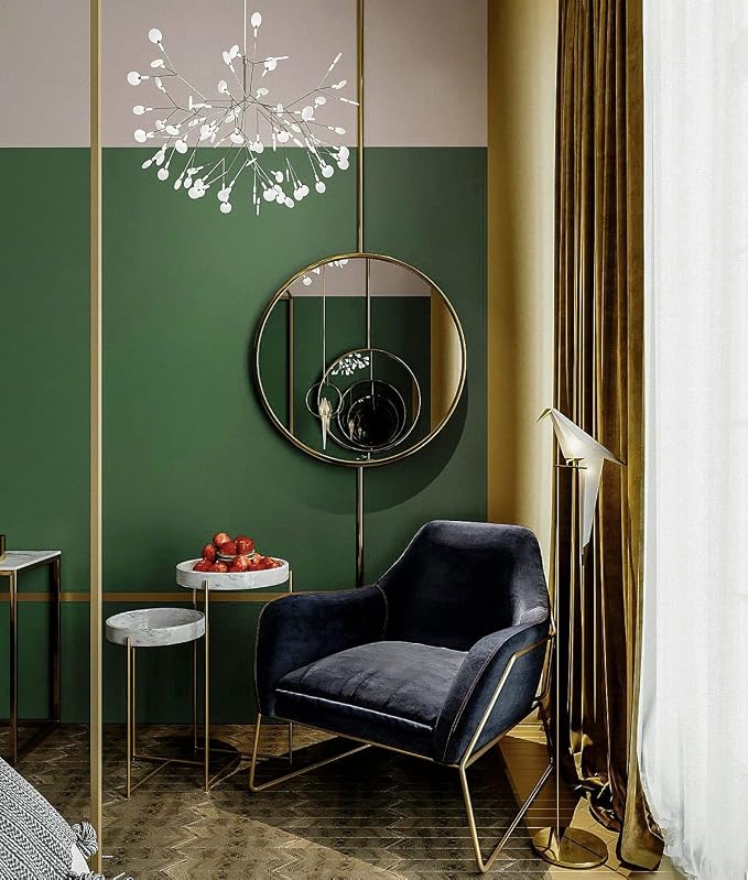 Safiyya 118"x17.7" Olive Green Peel and Stick Wallpaper Solid Color Dark Green - Image 5