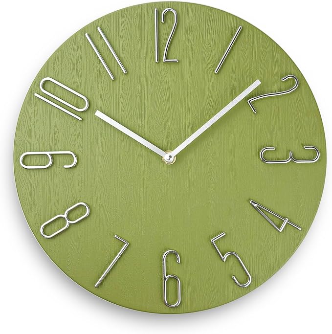 Wall Clock, Silent Clock, Wall Clocks Battery Operated， 12 inch Modern Wall by Fapugh