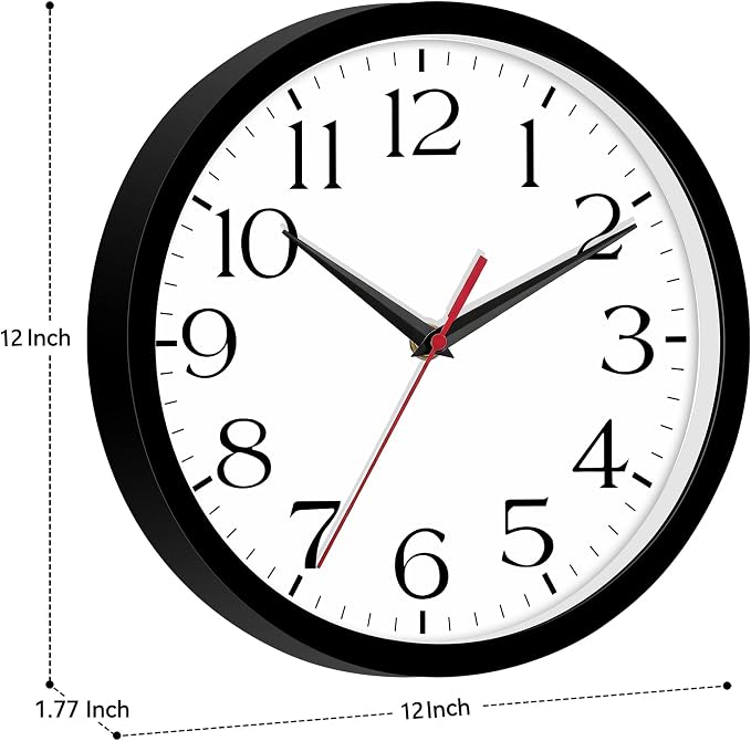 DAXSMY 12 Inch Wall Clock - Image 4
