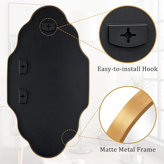 Scalloped Mirror for Bathroom - Image 5
