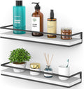 Meangood Floating Shelves Wall Mounted Set of 2, Rustic Wood Wall Storage by Meangood