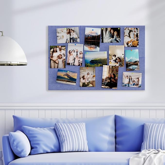 MaxGear Large Cork Board for Wall 36" x 24", Sky Blue Bulletin Board, 6 Pack - Image 9