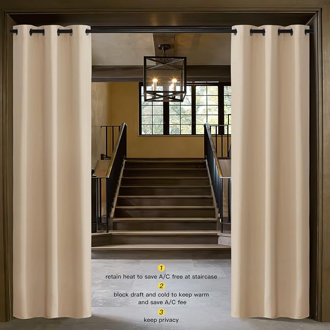 NICETOWN Door Screen Cover for Air Conditioner Room, Insulated Faux Accordion - Image 2