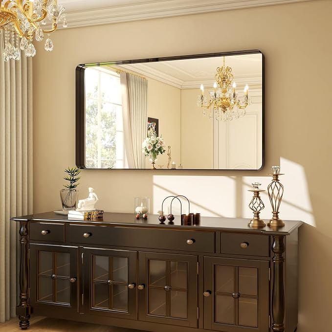 Easly 48"x30" Black Bathroom Mirror - Image 4